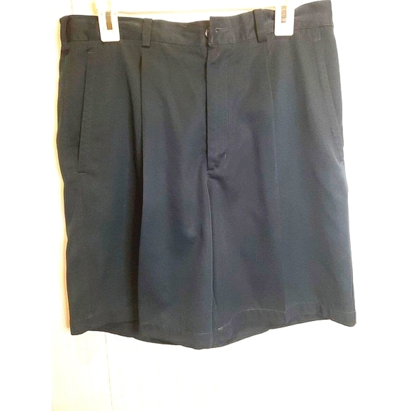 Nike Golf Shorts Mens 34 Navy Blue Tour Performance Dri Fit Chino Flat Swoosh - Picture 1 of 7